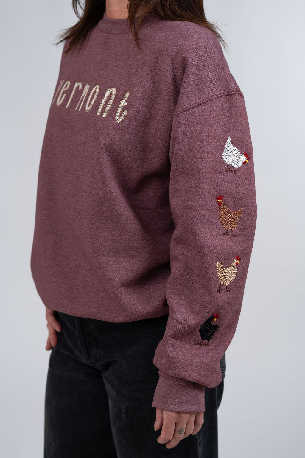 The Pecking Order-Embroidered in Vermont