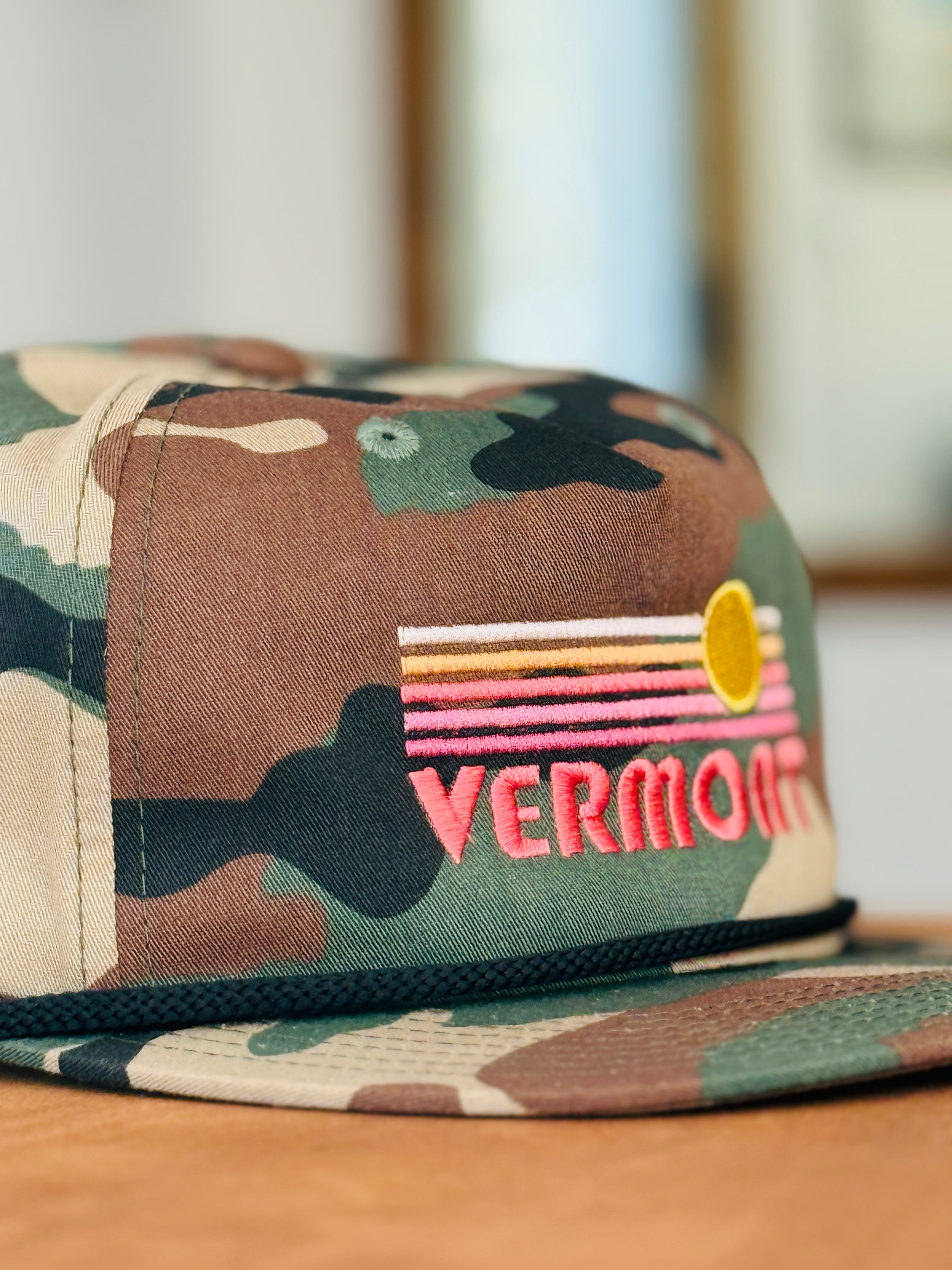 Retro Sunset Vermont Hat-Embroidered in Vermont