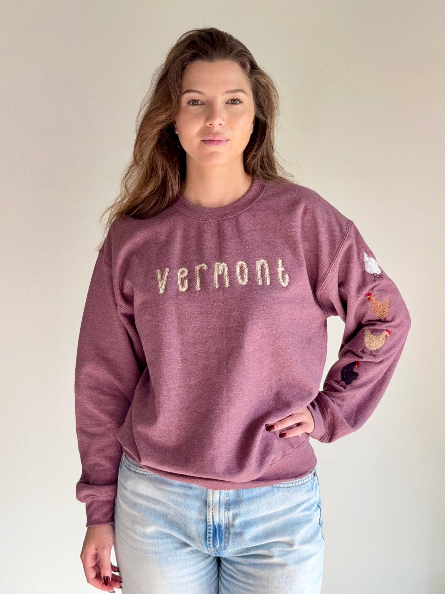 The Pecking Order-Embroidered in Vermont