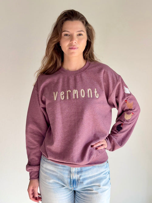 The Pecking Order-Embroidered in Vermont