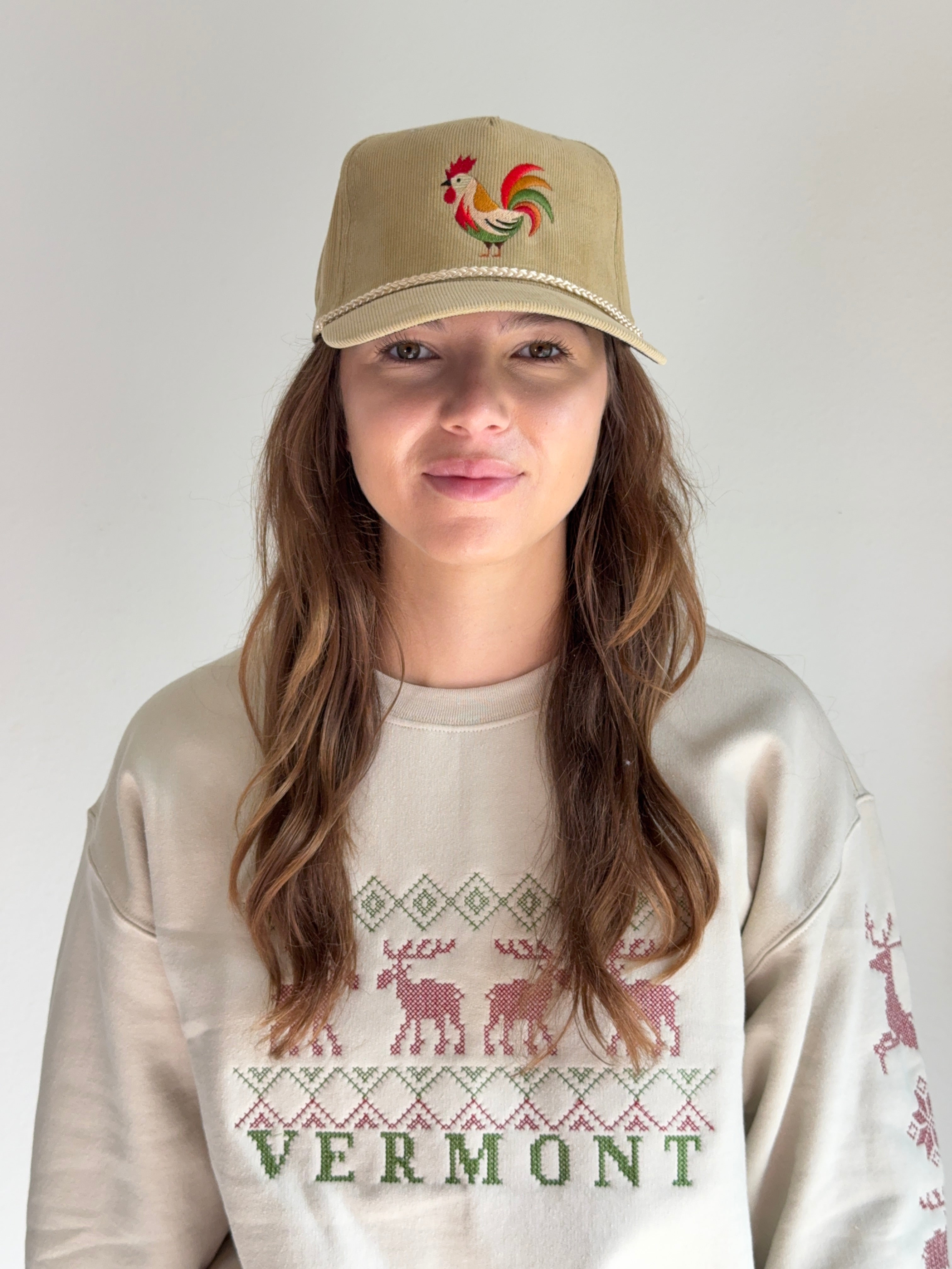 The Rooster corduroy - Embroidered in Vermont